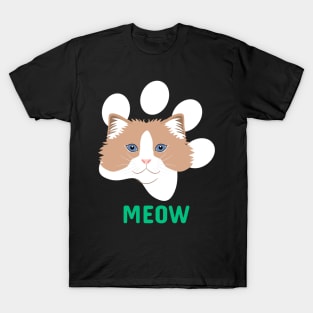 Ragdoll Cat Head T-Shirt